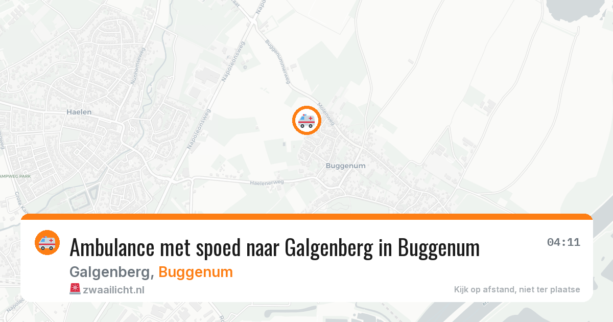 Ambulance met spoed naar Galgenberg in Buggenum — 9 feb 2026