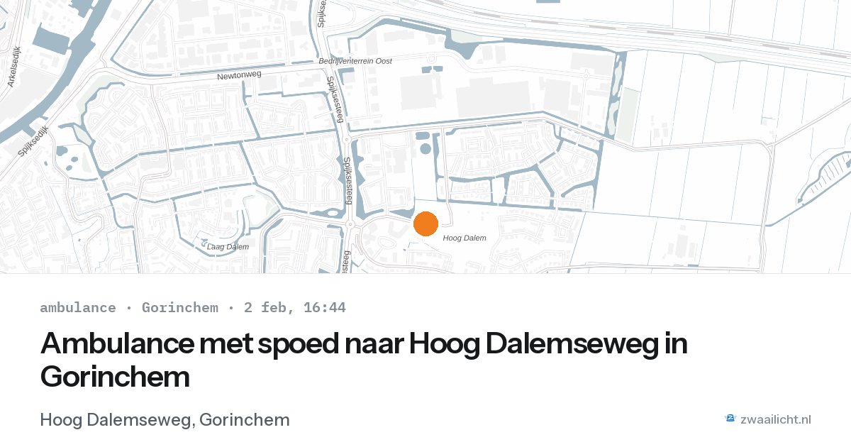 Ambulance met spoed naar Hoog Dalemseweg in Gorinchem — 2 feb 2026