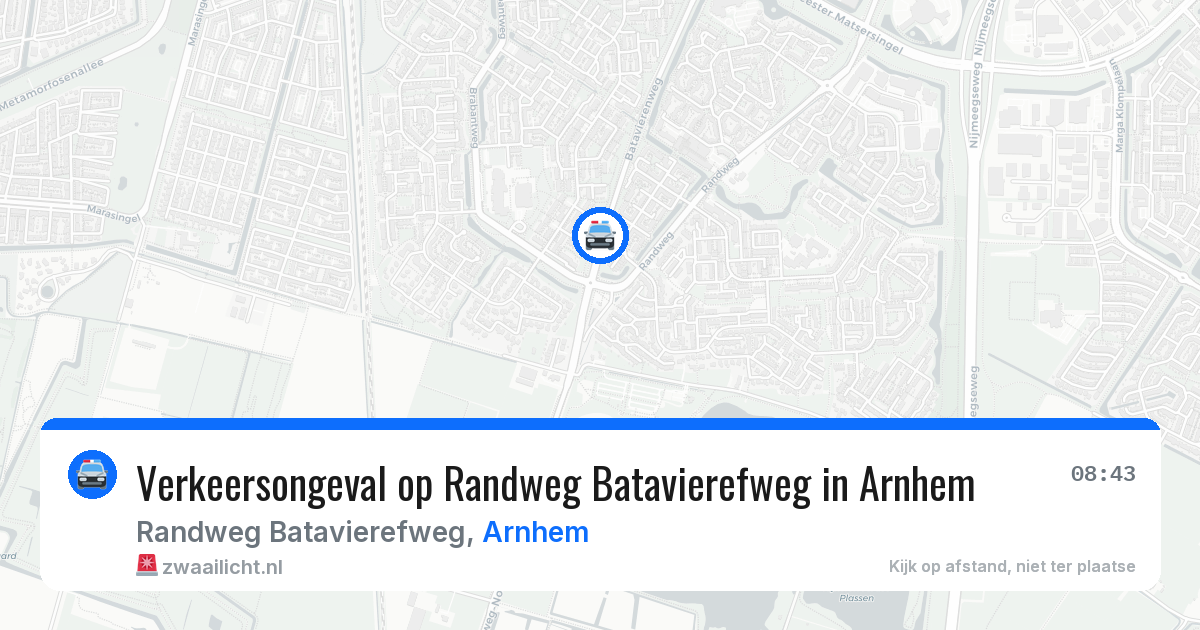 Verkeersongeval op Randweg Batavierefweg in Arnhem — 23 feb 2026