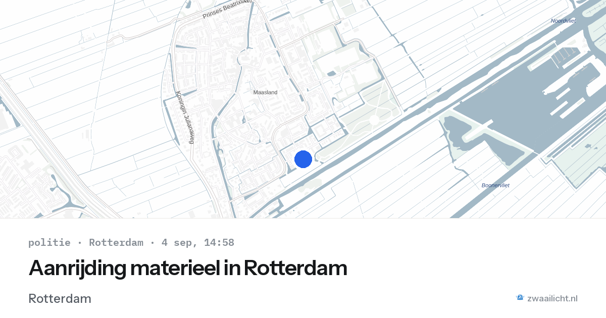 Aanrijding materieel in Rotterdam — 4 sep 2026
