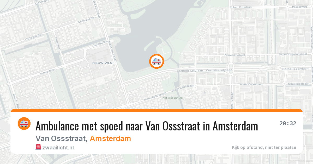Ambulance met spoed naar Van Ossstraat in Amsterdam — 18 mrt 2026