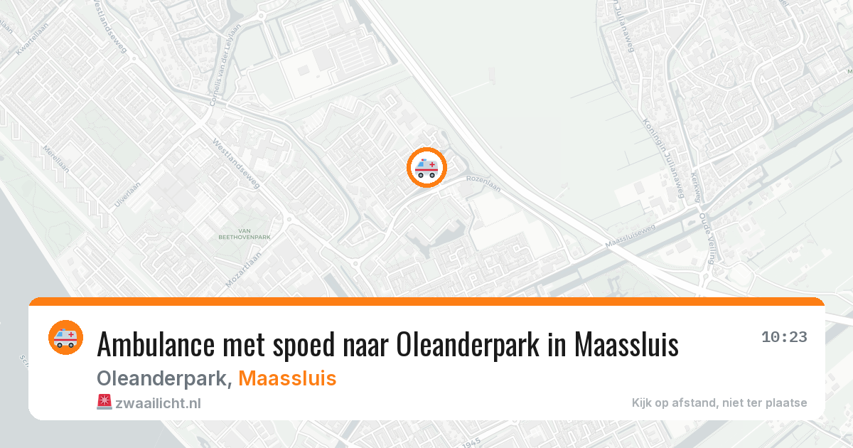 Ambulance met spoed naar Oleanderpark in Maassluis — 12 aug 2026