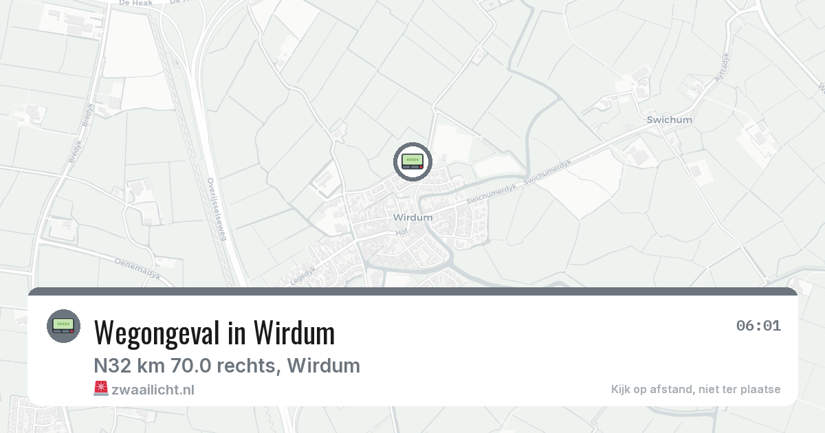 Wegongeval in Wirdum — 7 feb 2026