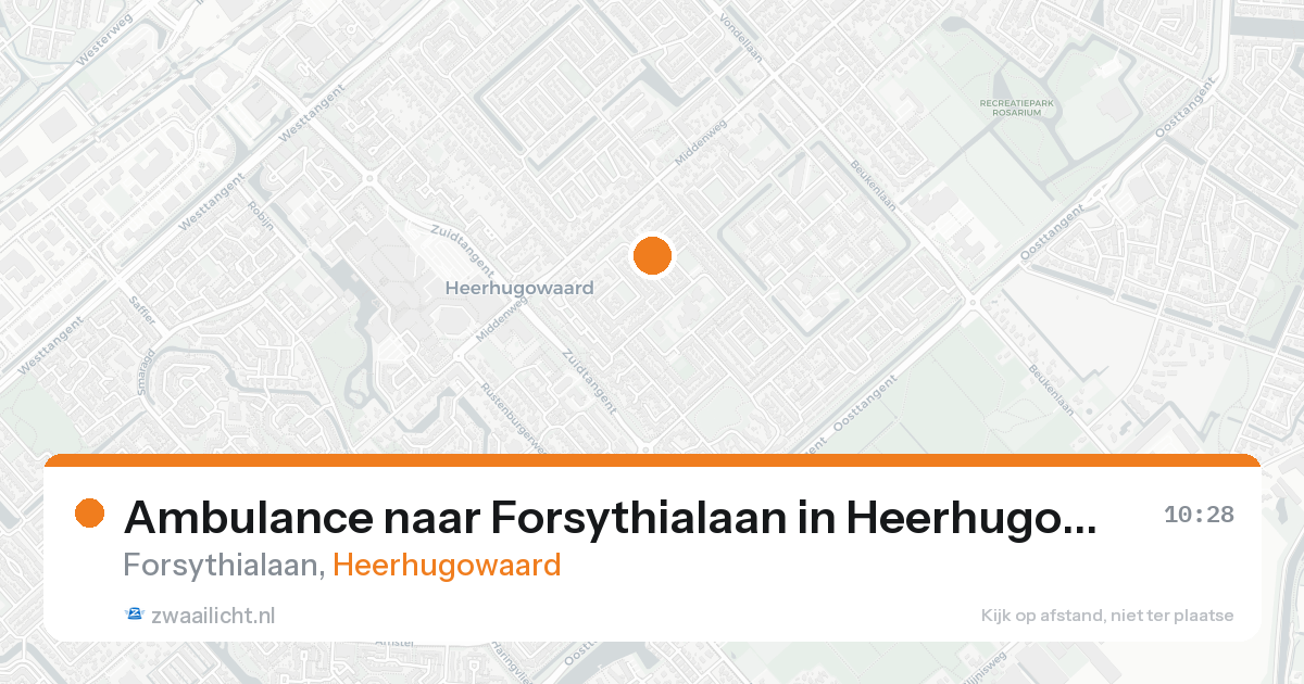 Ambulance naar Forsythialaan in Heerhugowaard — 25 aug 2026