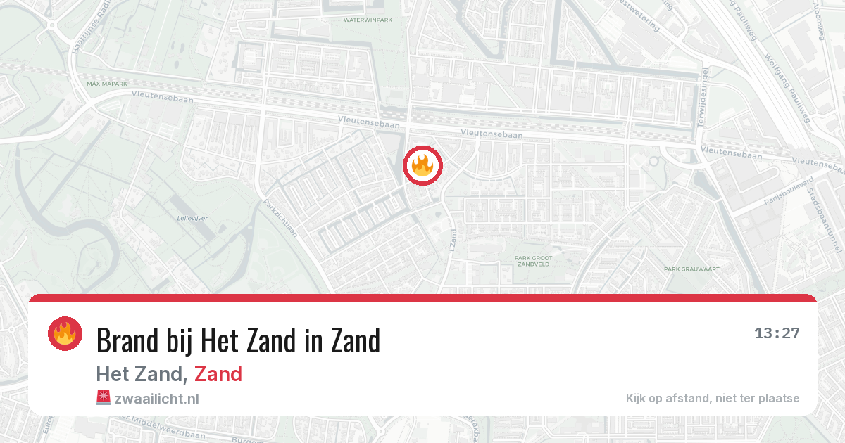 Brand bij Het Zand in Zand — 23 mrt 2026