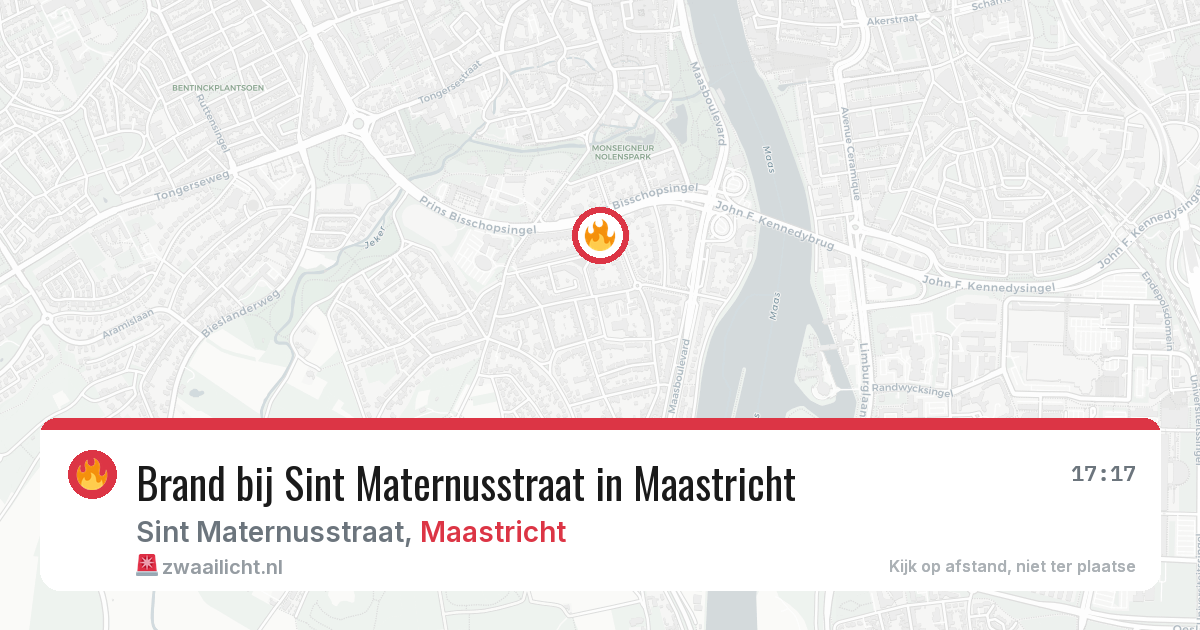 Brand bij Sint Maternusstraat in Maastricht — 1 aug 2026