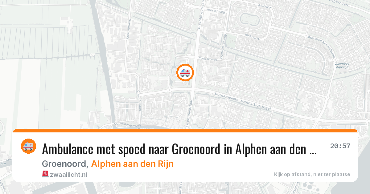 Ambulance met spoed naar Groenoord in Alphen aan den Rijn — 4 apr 2026