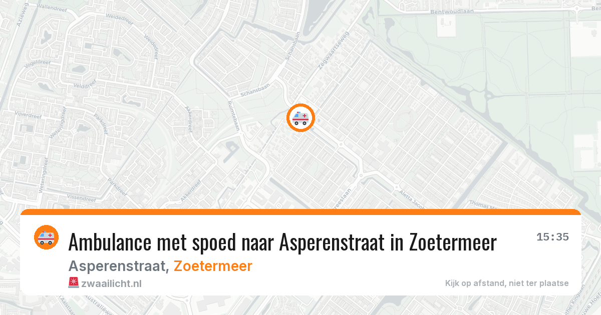 Ambulance met spoed naar Asperenstraat in Zoetermeer — 22 jul 2026