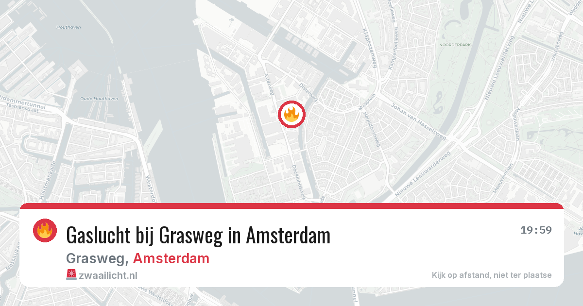 Gaslucht bij Grasweg in Amsterdam — 7 mei 2026
