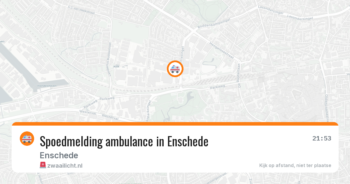 Spoedmelding ambulance in Enschede — 12 aug 2026