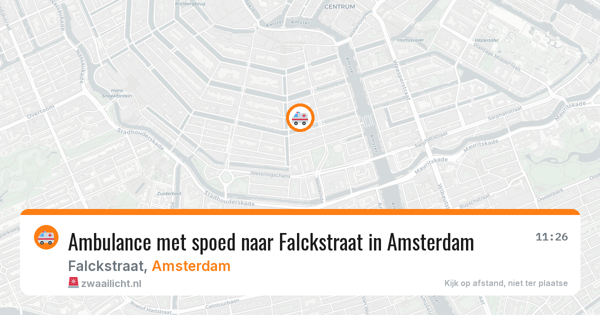 Ambulance met spoed naar Falckstraat in Amsterdam — 27 jun 2026