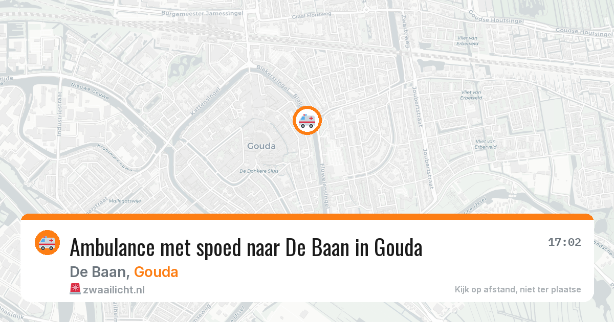 Ambulance met spoed naar De Baan in Gouda — 4 jul 2026