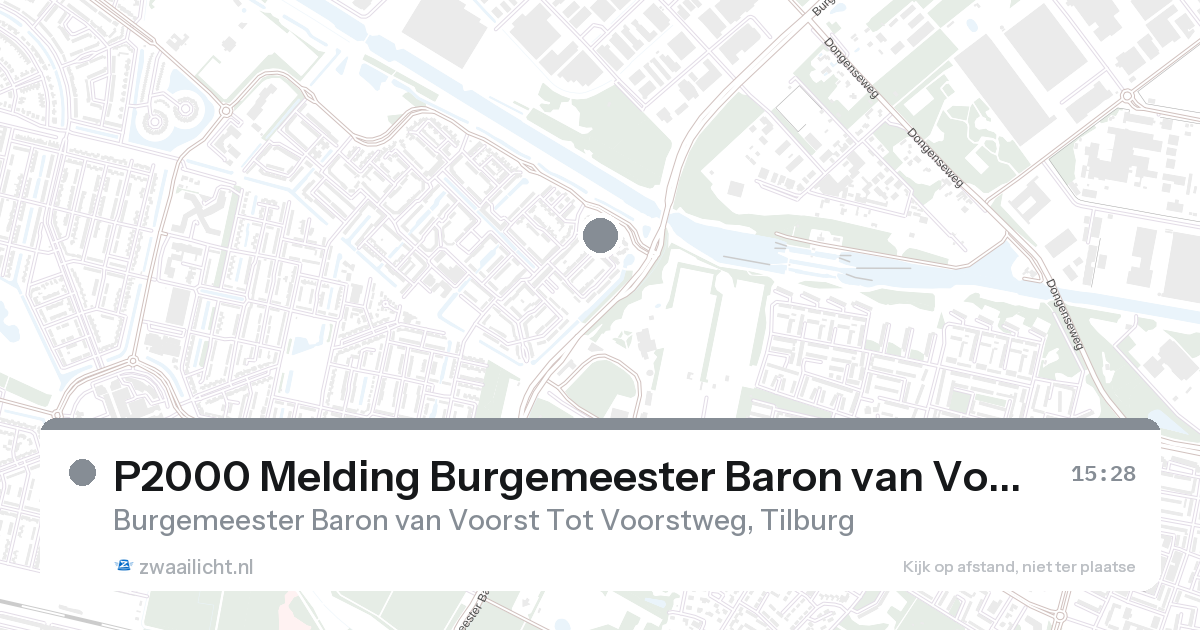 P2000 Melding Burgemeester Baron van Voorst Tot Voorstweg, Tilburg — 28 aug 2026