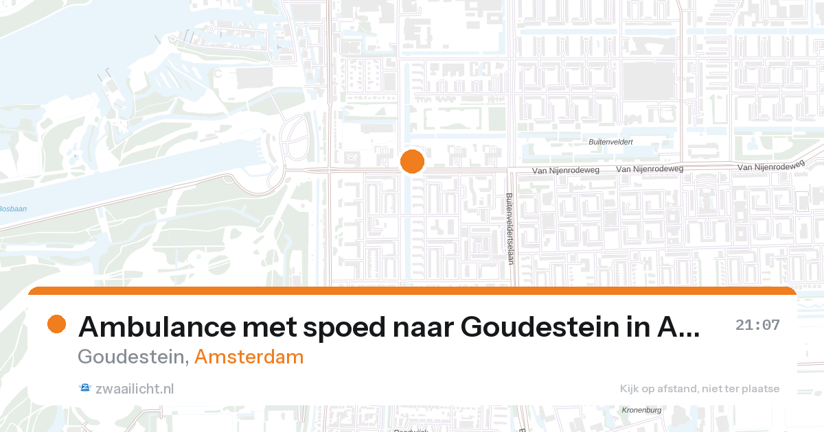 Ambulance met spoed naar Goudestein in Amsterdam — 26 aug 2026