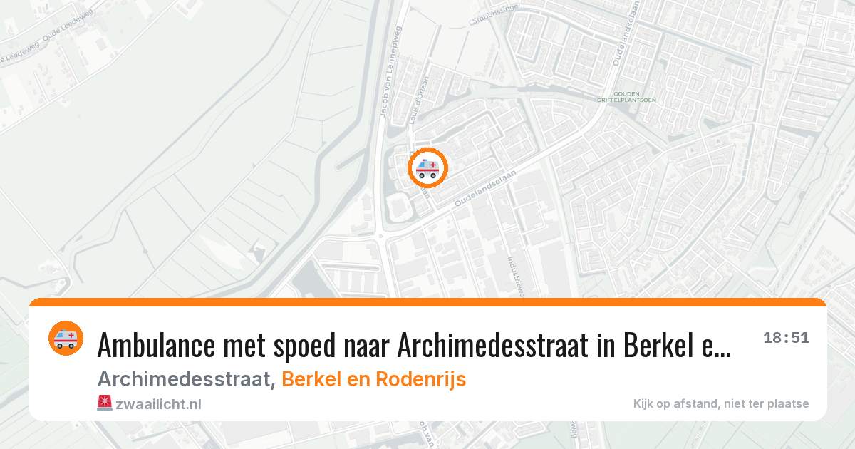 Ambulance met spoed naar Archimedesstraat in Berkel en Rodenrijs — 26 jun 2026