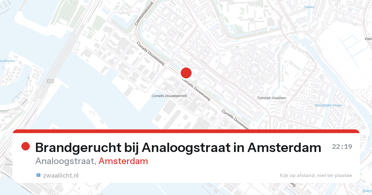 Brandgerucht bij Analoogstraat in Amsterdam — 23 jun 2026