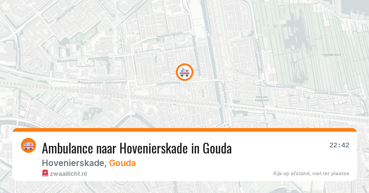 Ambulance naar Hovenierskade in Gouda — 25 jun 2026