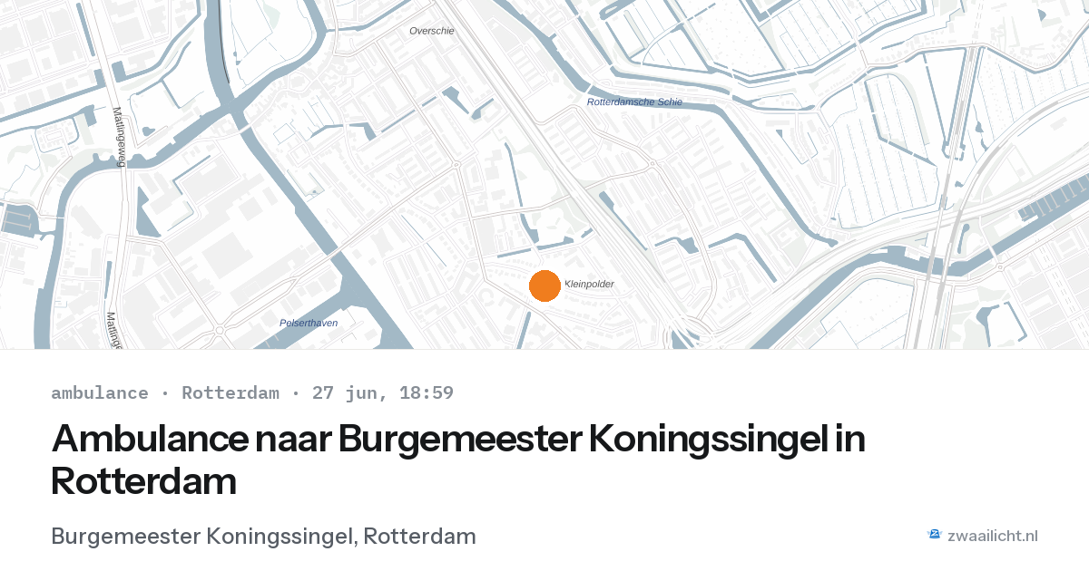 Ambulance naar Burgemeester Koningssingel in Rotterdam — 27 jun 2026