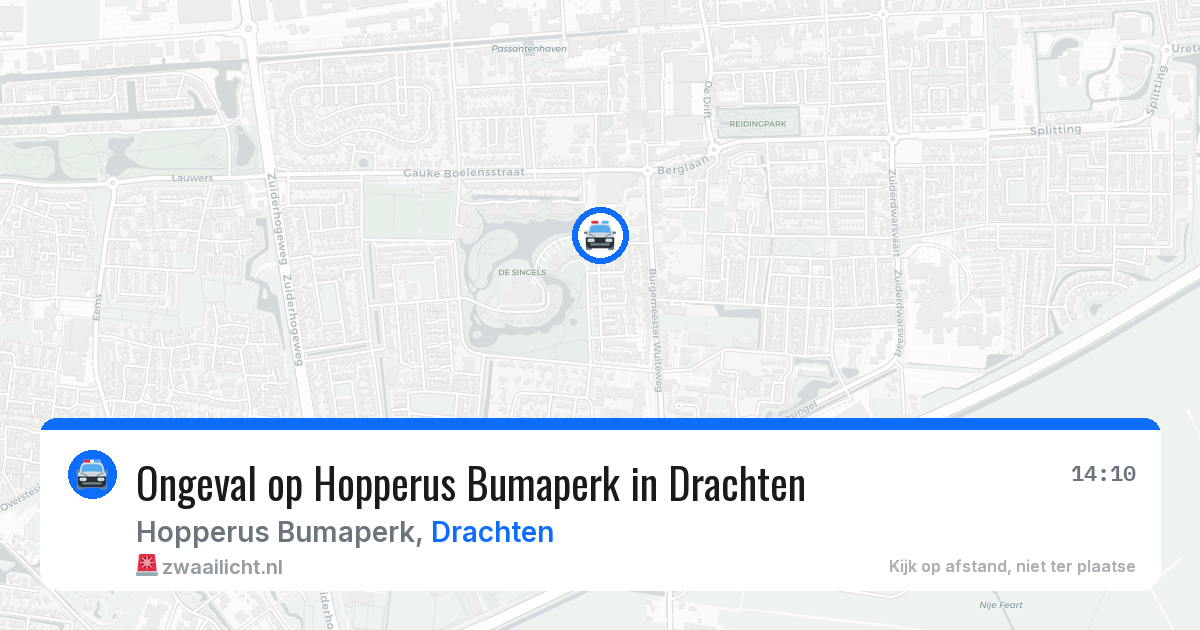 Ongeval op Hopperus Bumaperk in Drachten — 12 apr 2026