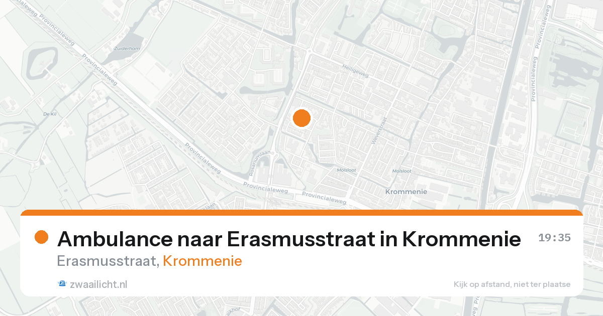 Ambulance naar Erasmusstraat in Krommenie — 25 aug 2026