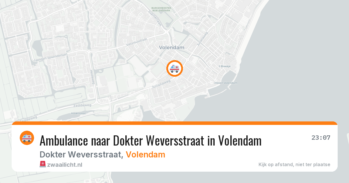 Ambulance naar Dokter Weversstraat in Volendam — 7 aug 2026