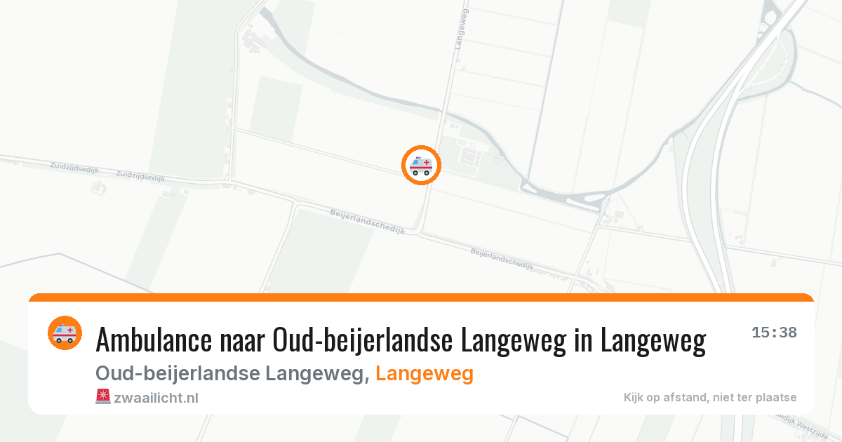 Ambulance naar Oud-beijerlandse Langeweg in Langeweg — 5 aug 2026