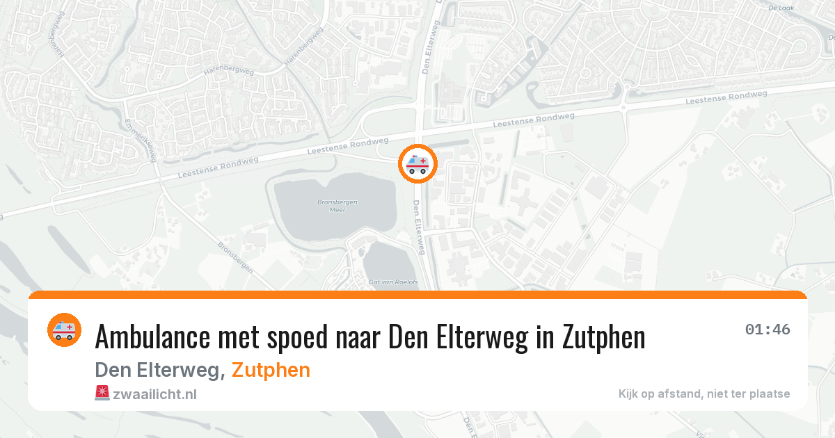 Ambulance met spoed naar Den Elterweg in Zutphen — 25 jul 2026