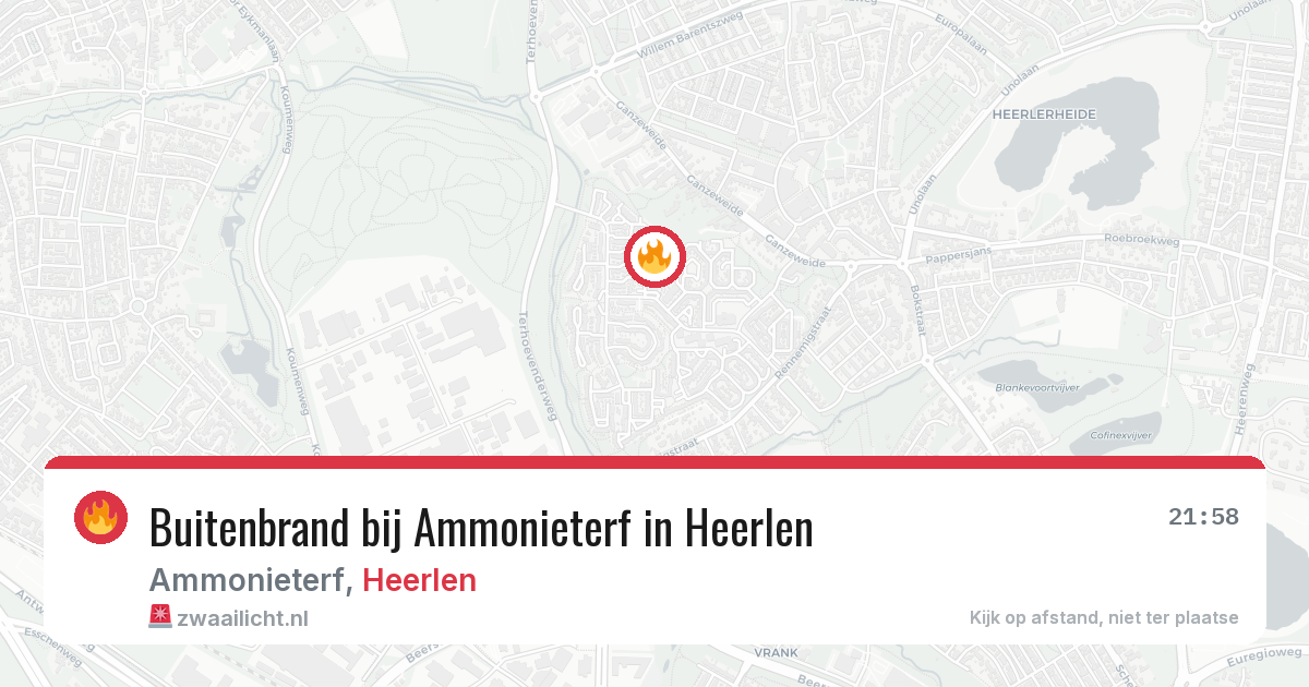 Buitenbrand bij Ammonieterf in Heerlen — 22 jul 2026