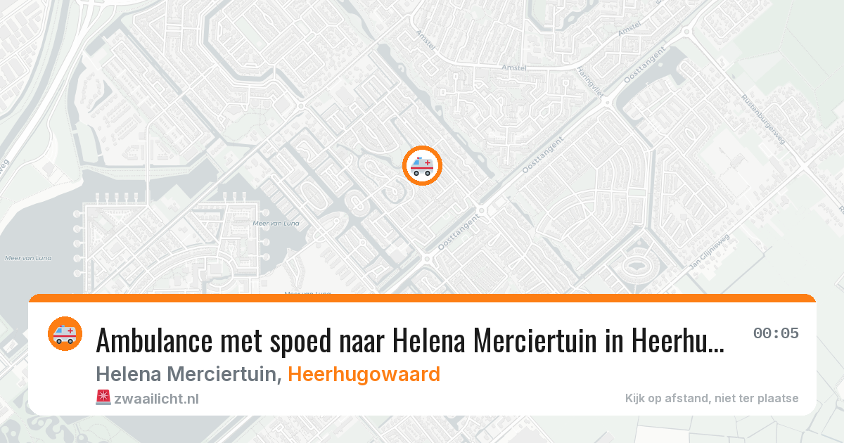 Ambulance met spoed naar Helena Merciertuin in Heerhugowaard — 27 jun 2026
