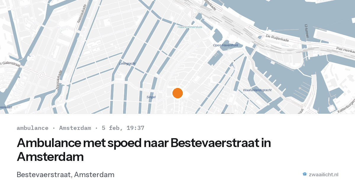 Ambulance met spoed naar Bestevaerstraat in Amsterdam — 5 feb 2026