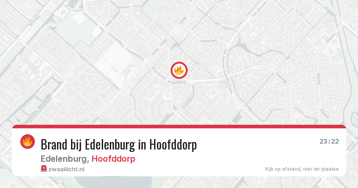 Brand bij Edelenburg in Hoofddorp — 7 jun 2026