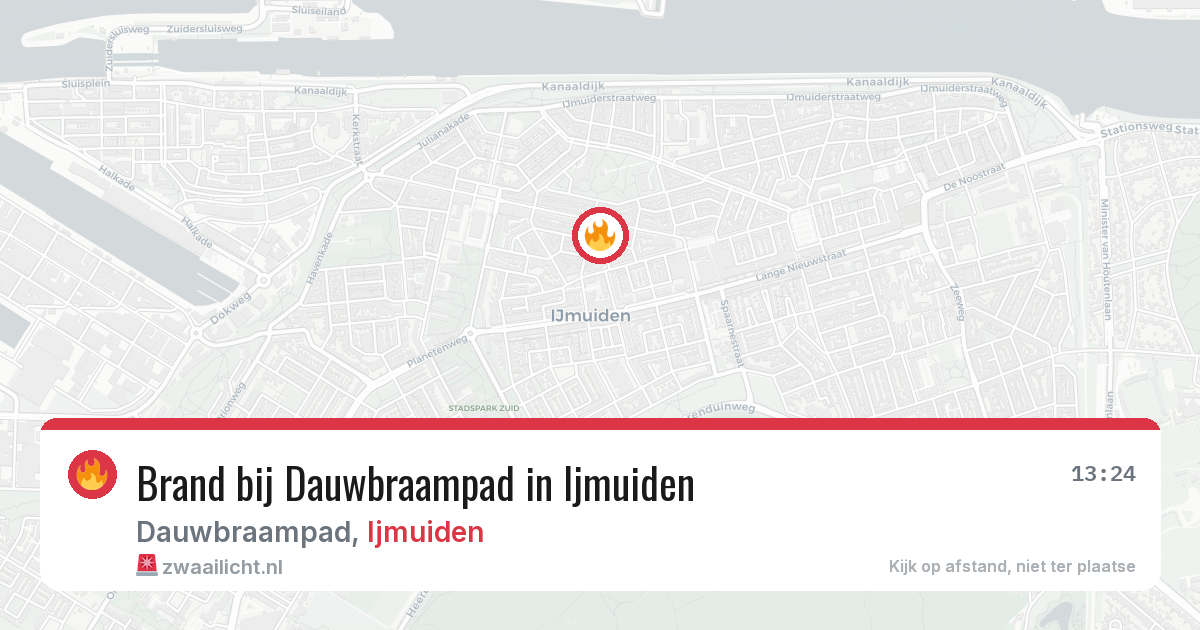 Brand bij Dauwbraampad in Ijmuiden — 12 jun 2026