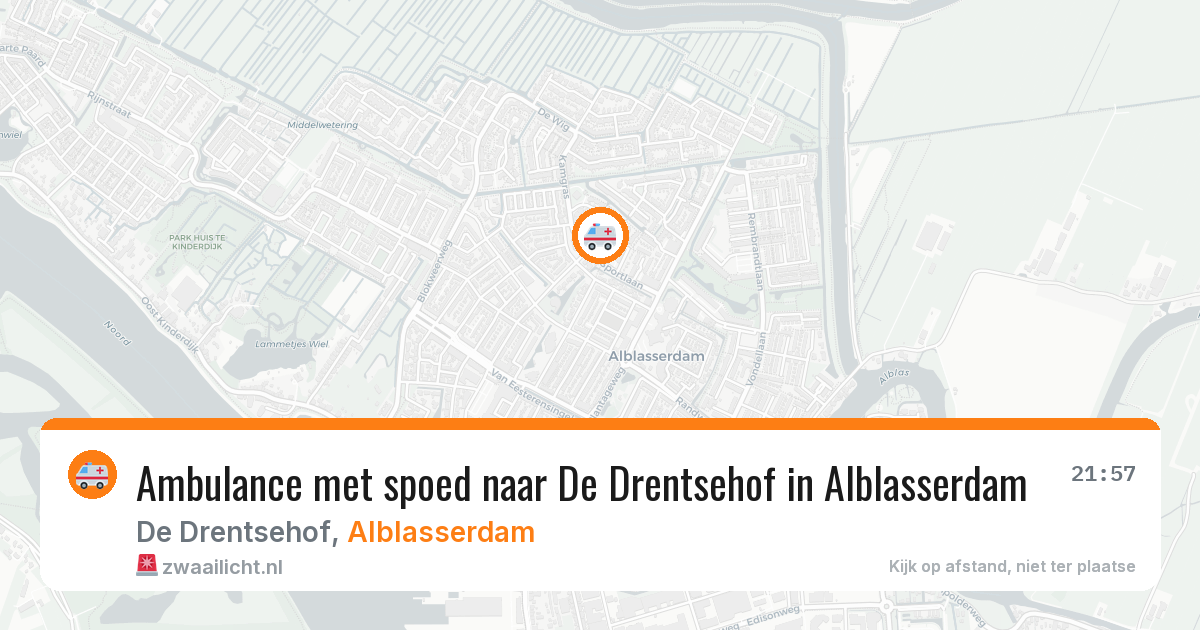 Ambulance met spoed naar De Drentsehof in Alblasserdam — 4 jun 2026
