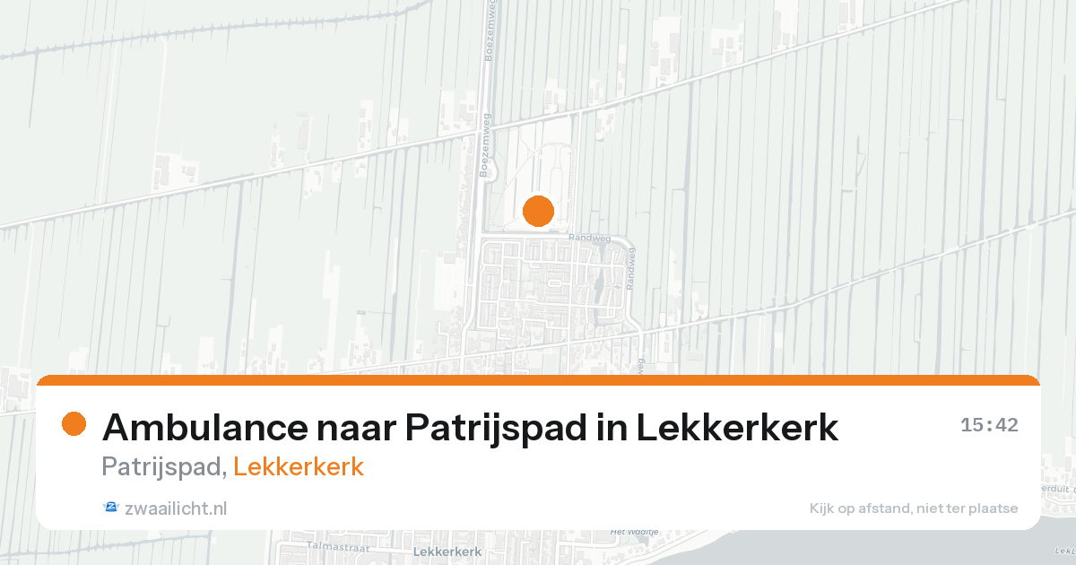 Ambulance naar Patrijspad in Lekkerkerk — 19 aug 2026