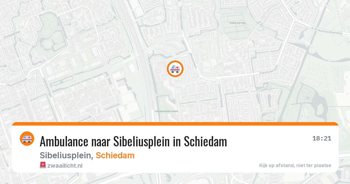 Ambulance naar Sibeliusplein in Schiedam — 6 jul 2026