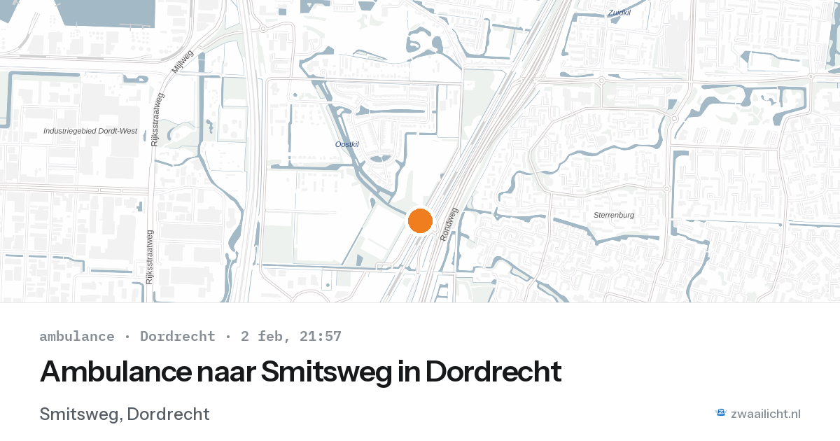 Ambulance naar Smitsweg in Dordrecht — 2 feb 2026