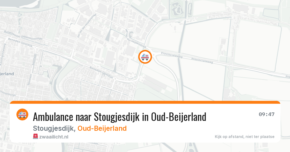 Ambulance naar Stougjesdijk in Oud-Beijerland — 3 jul 2026