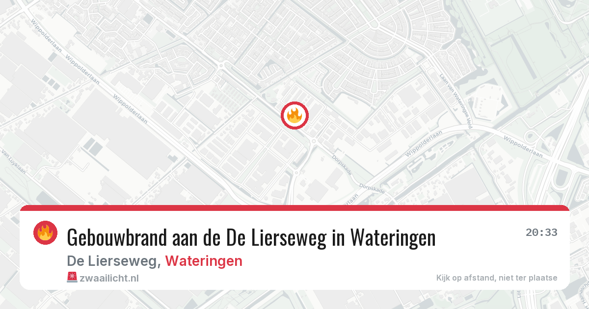 Gebouwbrand aan de De Lierseweg in Wateringen — 4 apr 2026