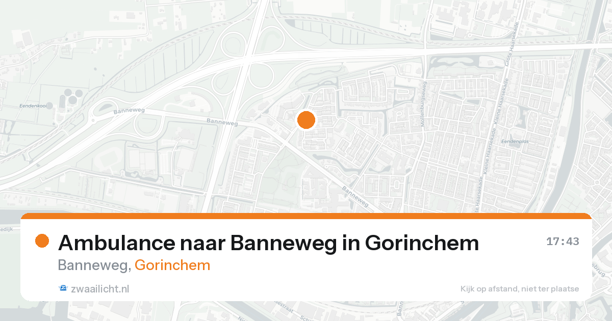Ambulance naar Banneweg in Gorinchem — 16 aug 2026