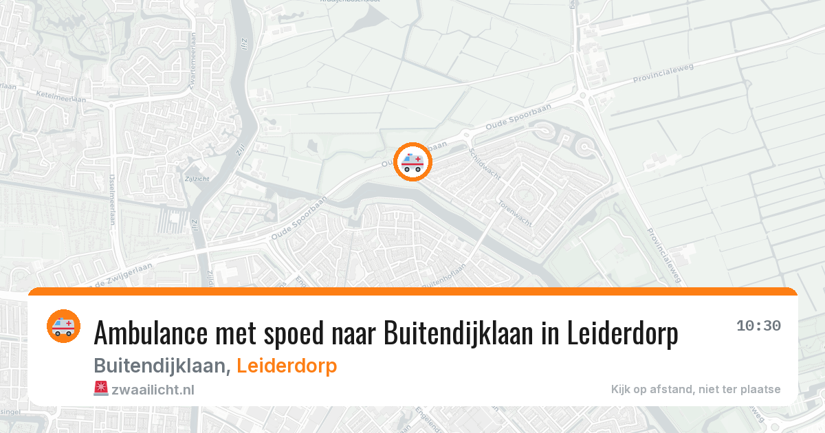Ambulance met spoed naar Buitendijklaan in Leiderdorp — 8 aug 2026