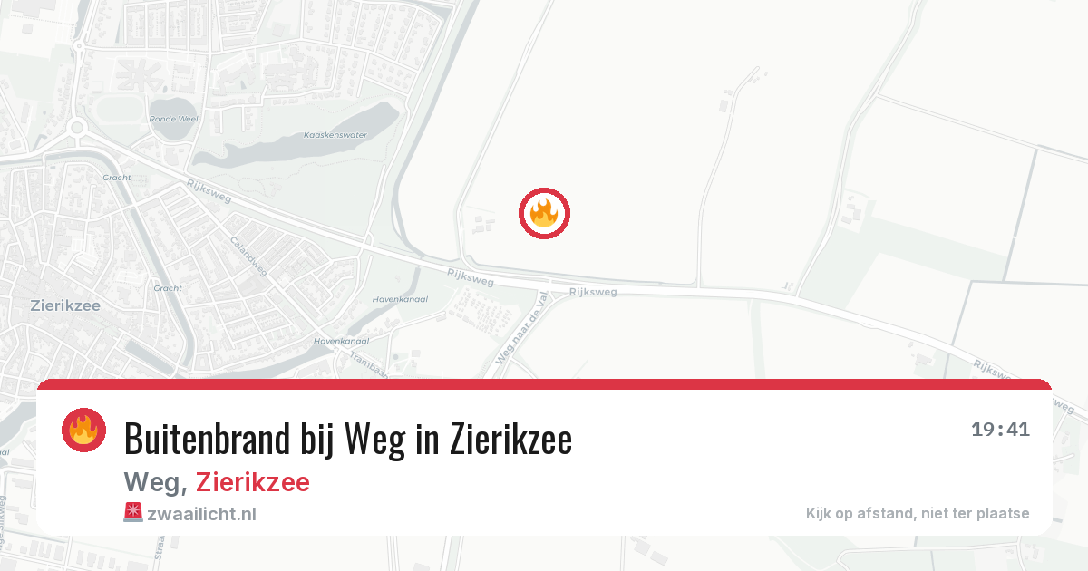 Buitenbrand bij Weg in Zierikzee — 14 jul 2026