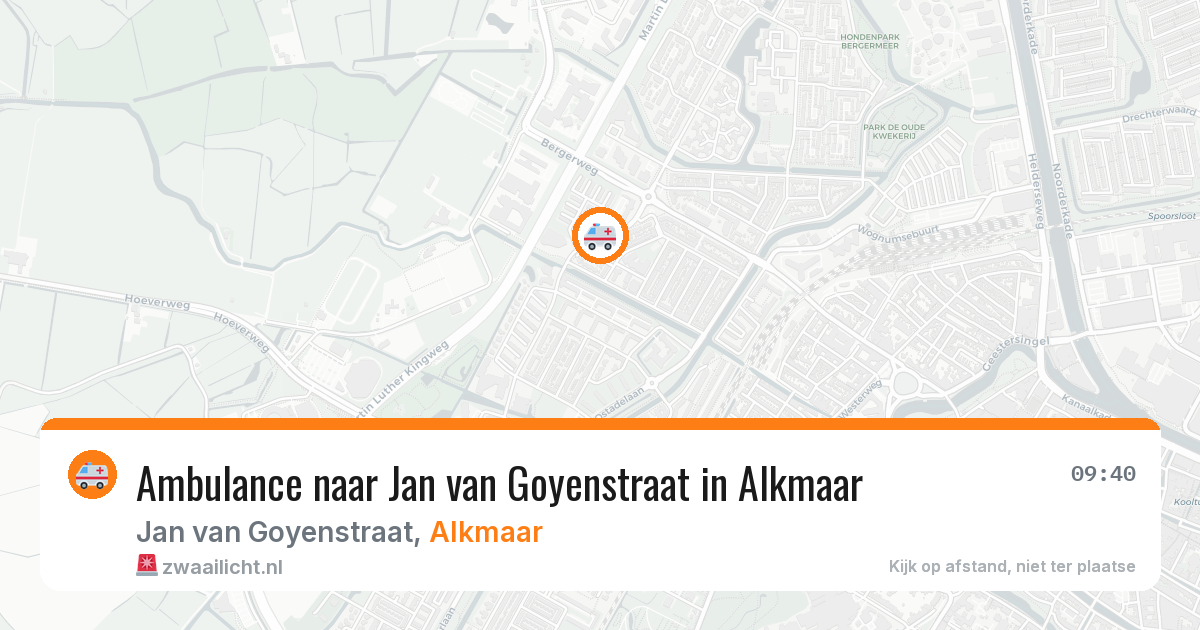 Ambulance naar Jan van Goyenstraat in Alkmaar — 15 jun 2026