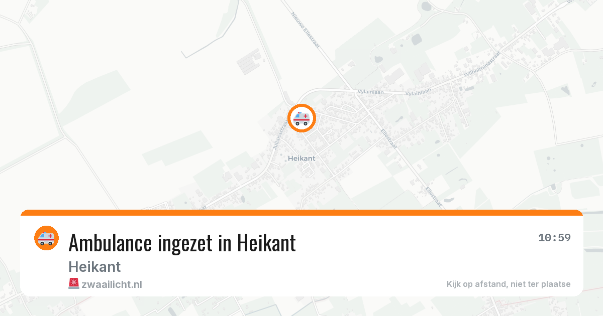 Ambulance ingezet in Heikant — 20 mrt 2026