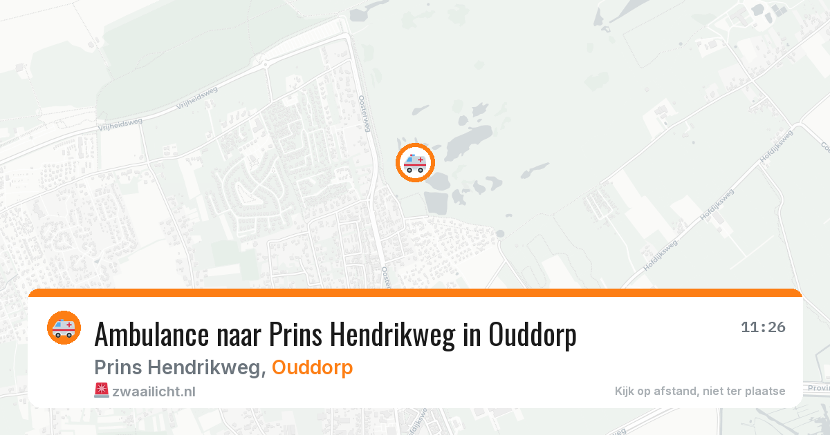 Ambulance naar Prins Hendrikweg in Ouddorp — 19 jun 2026
