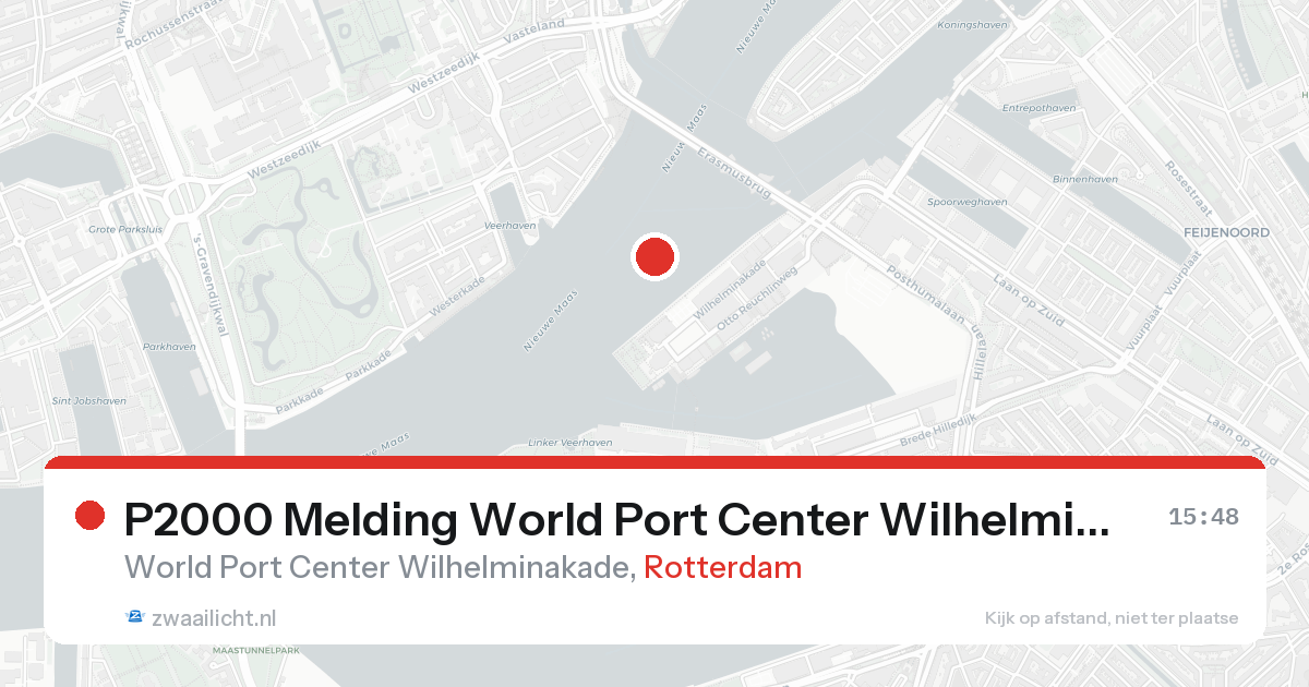 P2000 Melding World Port Center Wilhelminakade, Rotterdam — 30 jan 2026
