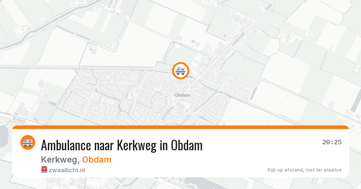 Ambulance naar Kerkweg in Obdam — 25 mei 2026