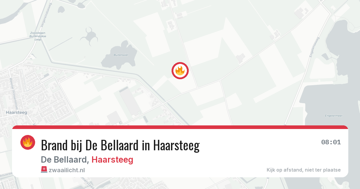 Brand bij De Bellaard in Haarsteeg — 16 jul 2026