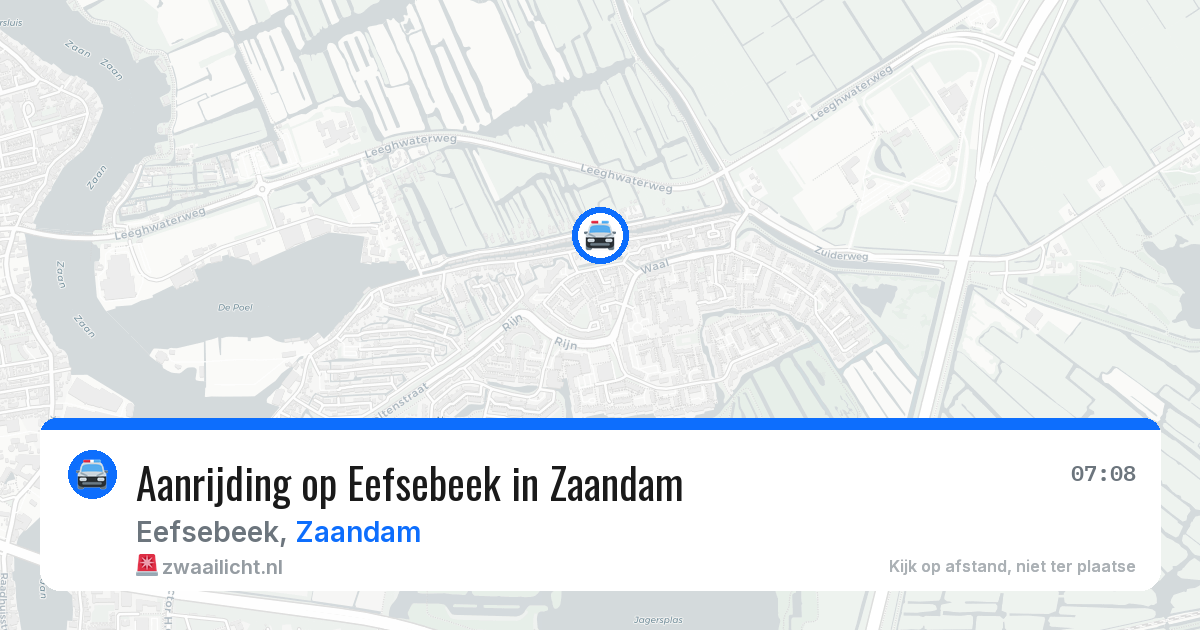 Aanrijding op Eefsebeek in Zaandam — 29 jun 2026