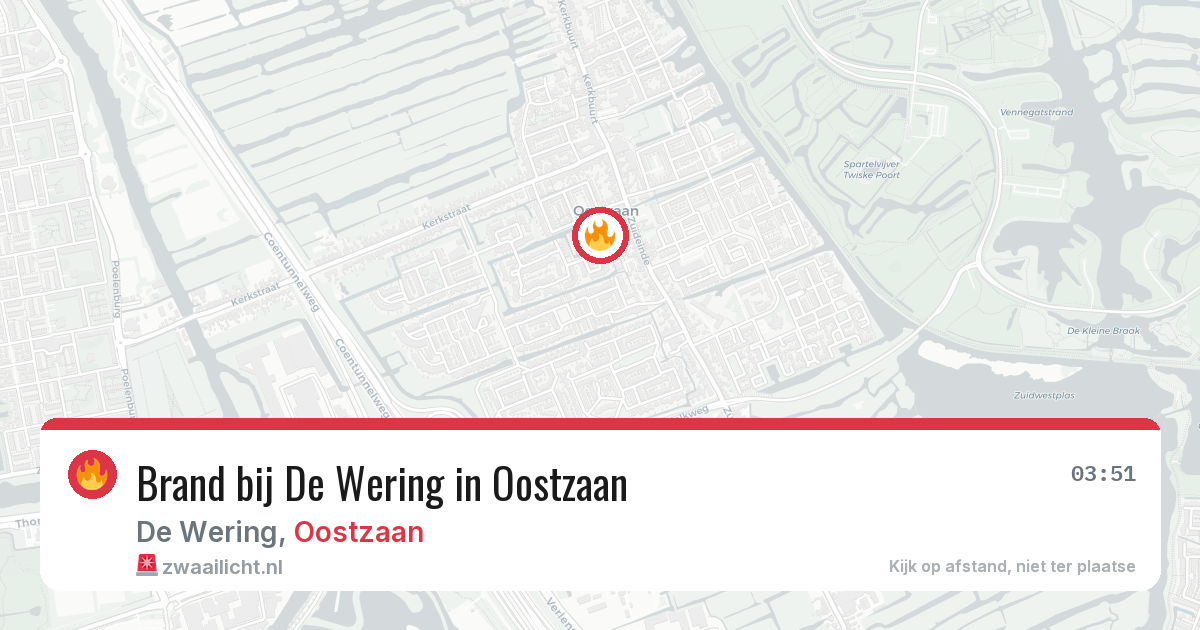Brand bij De Wering in Oostzaan — 25 jun 2026