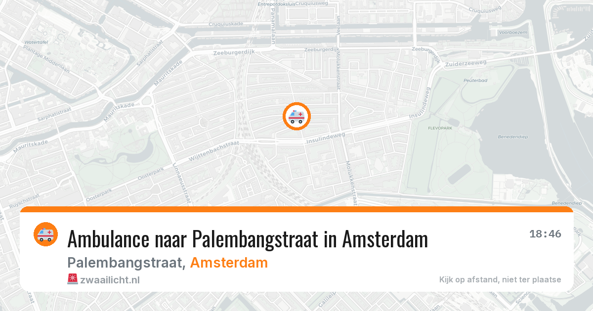 Ambulance naar Palembangstraat in Amsterdam — 4 aug 2026